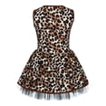 thumbnail image 2 of YiZYiF Robe à Imprimé Léopard Sans Manches en Tulle pour Filles Enfants, Robe Bouffante pour Fête, Brun Foncé 12, 2 of 7