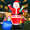 Santa Claus & Christmas Tree, variant on Yexmas 8FT Christmas Inflatable Santa Claus Outdoor Decorations,Blow Up Santa Claus with Gifts Bag, Built-in Brilliant LED Lights Xmas Inflatables Yard Decor