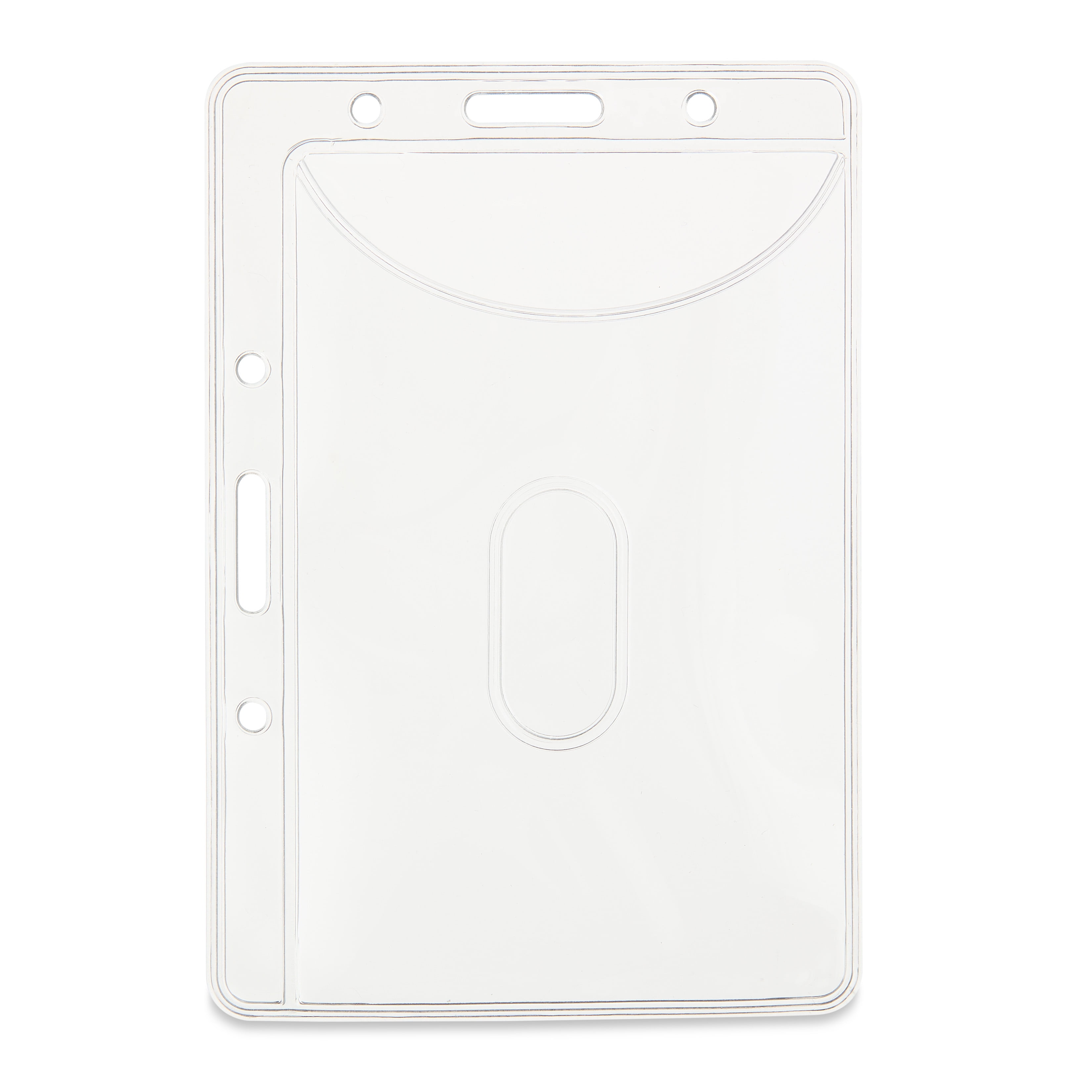 Pen+Gear Plastic Badge Holders, Clear, 12 Count