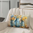 thumbnail image 5 of Sikiie Rustic Blue Vase Blossoms Print Plush Pillow Cover, Wrinkle-proof and Stain-resistant Pillow Protector without Pillow Core, Home Decoration-20"x30", 5 of 6
