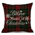 thumbnail image 1 of CDWERD Fundas de almohada navideñas de 18.0 x 18.0 in, decoración navideña, casa de campo, cuadros de búfalo, funda de almohada, funda de almohada de algodón y lino para decoración del hogar, juego de 4 Zhivalor HMFJ180-11, 1 of 3