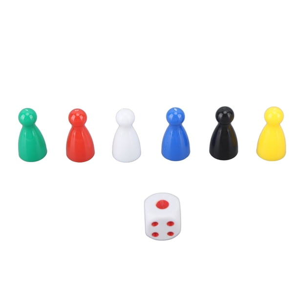 Juego de dados de mesa ANGGREK multicolores 6 caras puntos negros resistentes a impactos