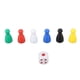 thumbnail image 1 of Juego de dados de mesa ANGGREK multicolores 6 caras puntos negros resistentes a impactos, 1 of 8