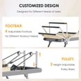 thumbnail image 4 of FASTES Foldable Pilates Reformer Machine for Home Gym,78" Balanced Body Pilates Exercise Equipment with Jump Board, White, 4 of 8
