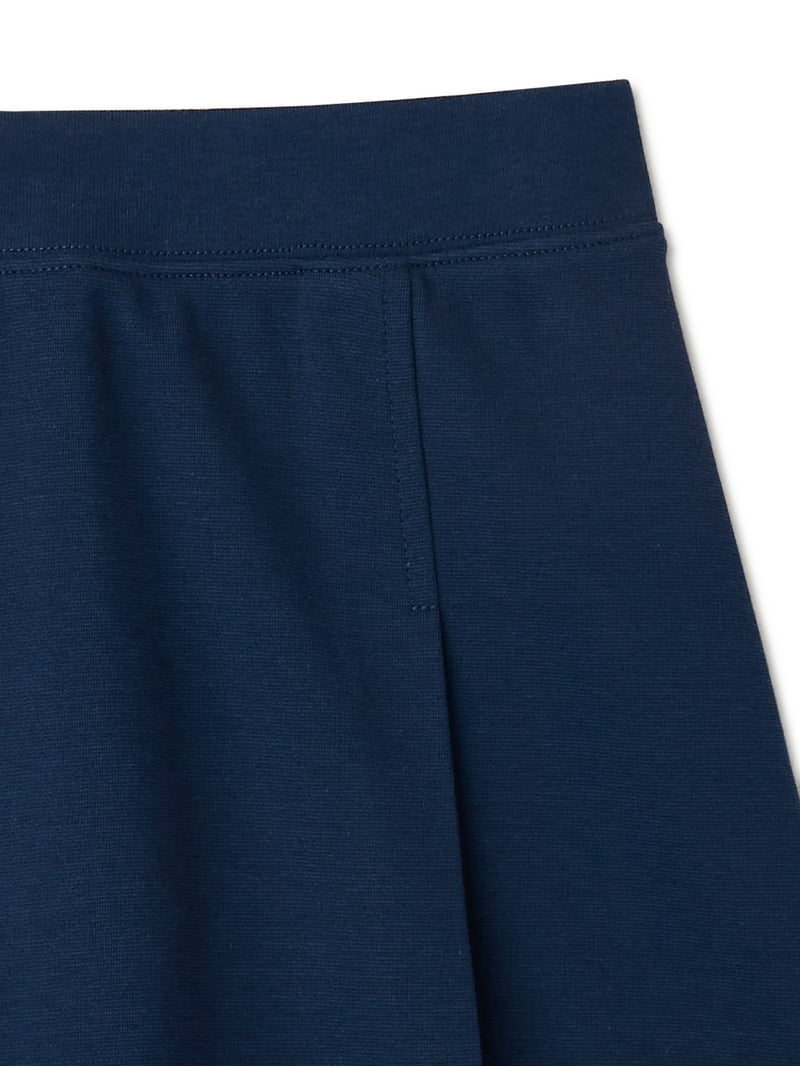 【WONDER WONDER】Toby Black Blue High Teen Cargo PleatsSkirt Wonder Nation Girls School Uniform Stretch Ponte Knit