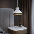 thumbnail image 3 of Avec 10 in. 1-Light Champagne Bronze White Luxe Pendant Light, 3 of 3