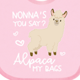 thumbnail image 3 of Inktastic Nonna's You Say Alpaca My Bags Boys or Girls Baby Bib, 3 of 3