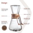 thumbnail image 3 of Chemex Pour-Over Glass Coffeemaker - Classic Series - 3-Cup - Exclusive Packaging, 3 of 8