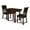 Brown, variant on Pemberly Row Solid Wood Dining Drop Leaf Table w/ 2 Chairs in Ebony