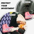 thumbnail image 4 of Easygdp blue starry sky Skull flower Car Kick Mat Seat Cover 2 Pcs Anti-Kick Pockets Storage Mat Back Seat Cover Car Seat Protector, 4 of 8