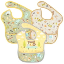 Bumkins Baby Bibs, SuperBib 3-Pack, Baby & Toddler Ages 6-24 Mos (Happy Campers)