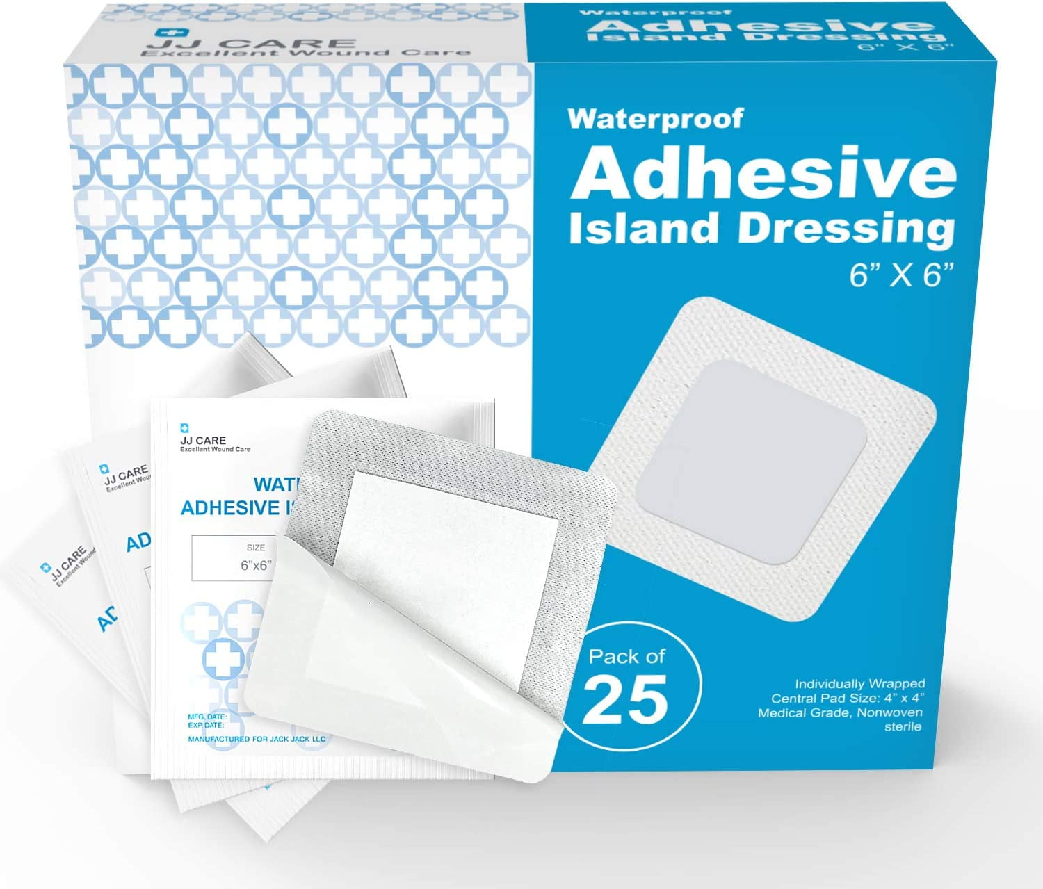 Island Dressing, Adhesive Gauze Pads, Island Dressing 6x6, Bordered