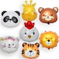 thumbnail image 1 of Globo de película de aluminio con forma de cabeza de animal, panda, jirafa, tigre, león y gato, decoración para fiestas infantiles, 1 of 4