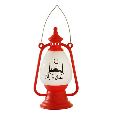 

BINYOU Eid Mubarak Led Wind Light Electronic Candle Lantern Night Light Ornament for Ramadan Party Desktop Decoration Handheld Arab Style Lamp
