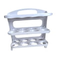 thumbnail image 3 of Organización de soporte de huevo de huevo con dispensador de huevos de 3 capas Organizador de caja de almacenamiento para el refrigerador de, 3 of 8