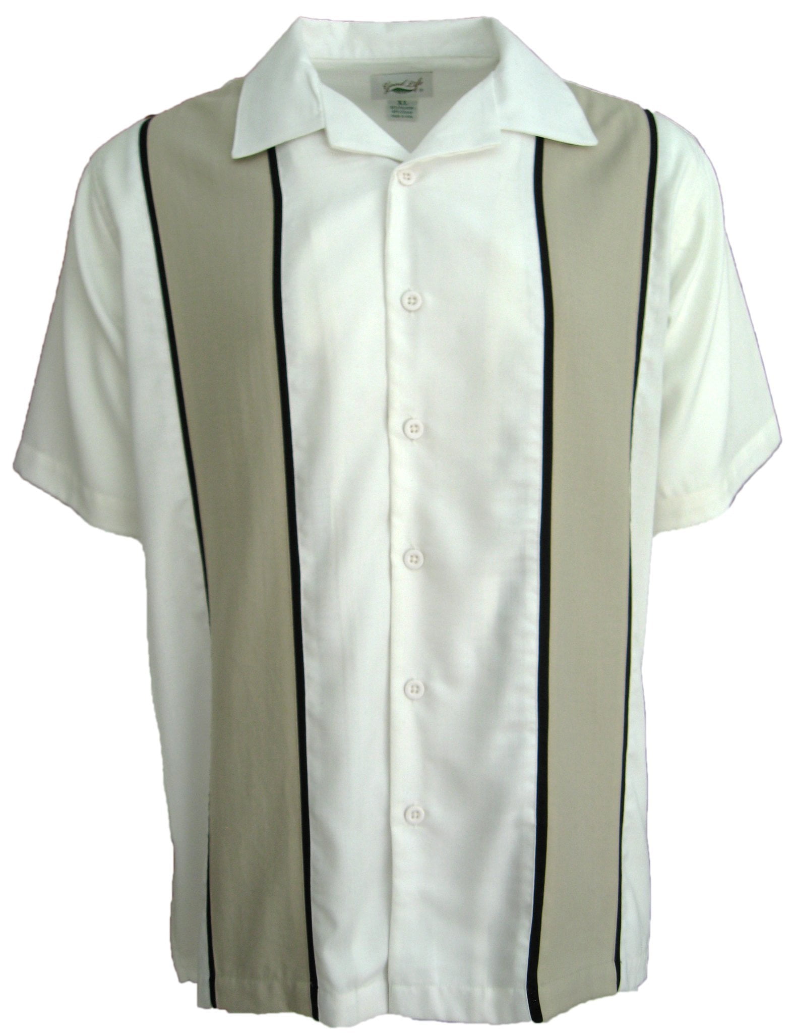 Good Life Relaxed Fit Retro Bowling Camp Shirt Button Front