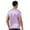 Lavender, variant on Mens Shiny Satin V Neck Short Sleeve T-Shirt Pajamas Sleepwear Shirts Tops