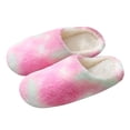 thumbnail image 3 of Women's Slippers Round Toe Velvet Tie-Dye Shoes Multicolor Comfort Slippers for Women Indoor Footwear, 3 of 7