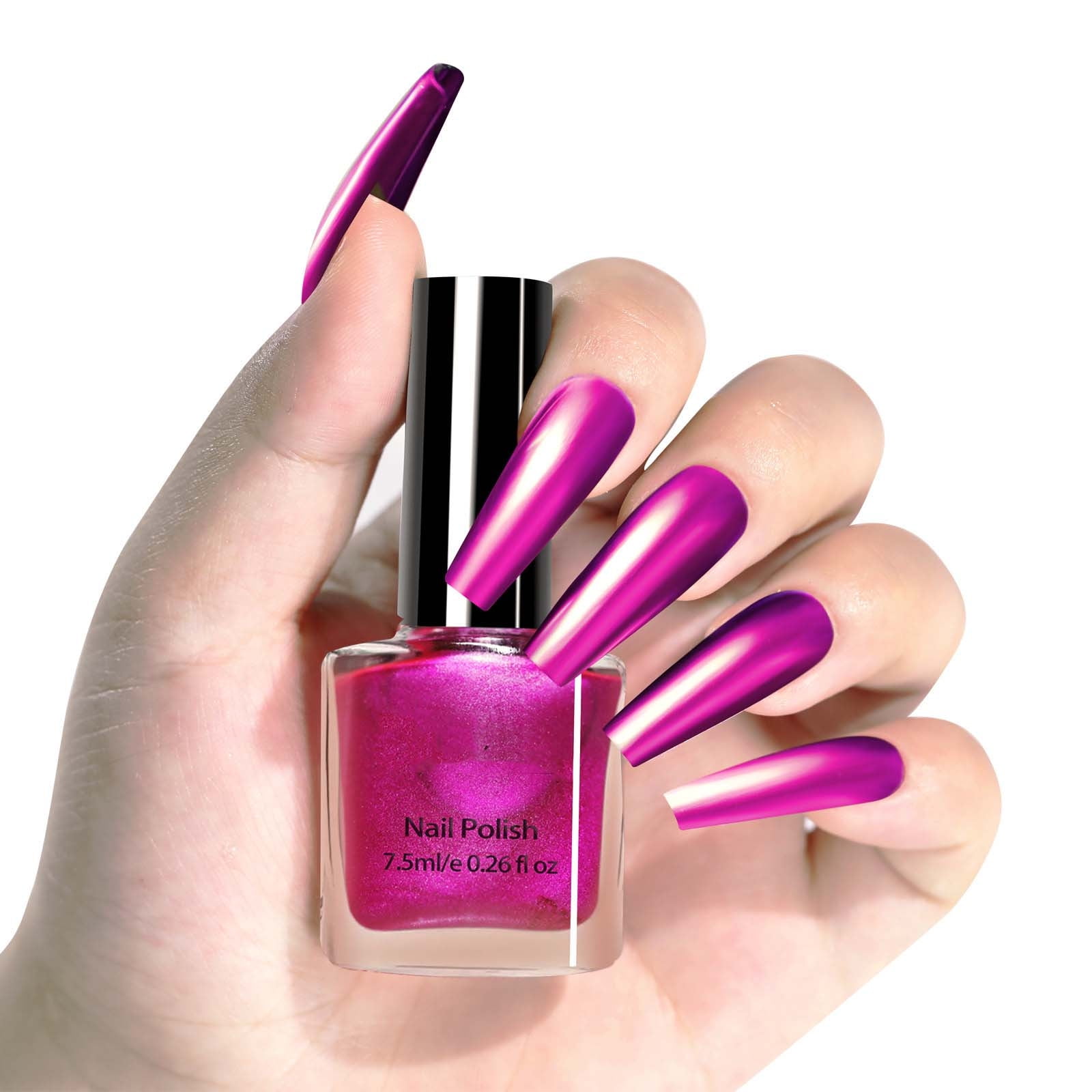 Tarmeek Color-changing Nail Polish Colorful Color Nail Pol 1.2 inch Odorless Advanced Energy Saving Color-changing Nail Polish Colorful Great for Spring and Daily Life Gift for Women