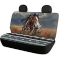 thumbnail image 4 of ZEN Western Horse Truck Bench Seat Cover Native Universal Fit Split Car Seat Cover for Bench Seat Tribal Car Rear Seat Protectors for SUV Truck, 4 of 13