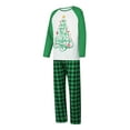 thumbnail image 4 of Family Matching Christmas Pajamas, StarLetter Print Long-Sleeved Tops + Plaid Pattern Trousers Sleepwear Outfits, 4 of 10