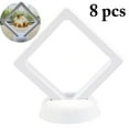 thumbnail image 1 of 8PCS Jewelry Display Case Dust-proof Display Holder Display Stand with 8PCS Base, 1 of 9