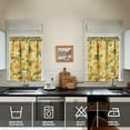 thumbnail image 3 of 3-Piece Sunflower Kitchen Curtain Set - Ruffled Valance and Tier Curtains with Rod Pocket, Fresh Floral Pattern for Farmhouse Kitchen Windows Decor, 54"x18" + 27.5"x36"x2, 3 of 5