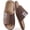 Brown, variant on CHICVOMEY Mens Slippers Breathable Slip-On Indoor Open Toe House Slippers Soft Anti-Slip Lightweight Bedroom Home Shoes