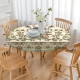 thumbnail image 3 of Elastic Edge Round Tablecloth 44 Inch, Waterproof Oxford Fabric, Paisley Pattern, Durable and Wipe Clean for Outdoor or Indoor Use, 3 of 6