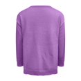 thumbnail image 6 of Comdrip Women's Asymmetrical Off Shoulder Knit Sweater Long Sleeve Loose Fit Wrap Fall Pullover with Side Buttons Purple XXL, 6 of 6
