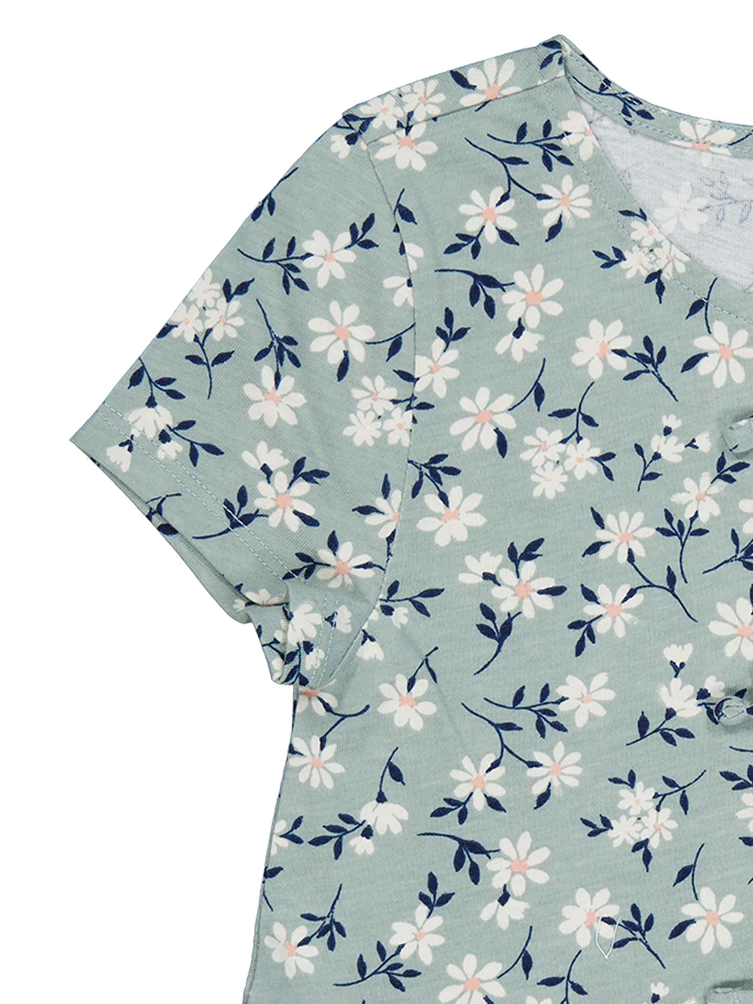 Wonder Nation Girls Short Sleeve Bow Front Top, Sizes 4-18 & Plus