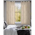 thumbnail image 3 of Khaki Boho Sheer Curtains 45 Inch Length 2 Panels Set for Living Room/Bedroom, Middle Century Modern Abstract Art Kitchen Curtains Grommet Semi-Sheer Curtains Drapes Voile Window Treatments 42"x45"x2, 3 of 7