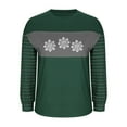 thumbnail image 5 of Womens Slouch Christmas Pullover Vintage Holiday Striped Long Sleeve Casual Drop Shoulder Sweatshirt Xmas Outfits, 5 of 6