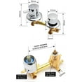 thumbnail image 2 of Woooli 2/3/4/5 Way Shower Diverter Valve, Solid Brass Cold & Hot Water Mixer Shower Faucet Tap, Hole Distance 9cm/10cm/12.5cm/14.5cm, Bathtub Tap for Shower Cabin/Steam Room G1/2, 2 of 9