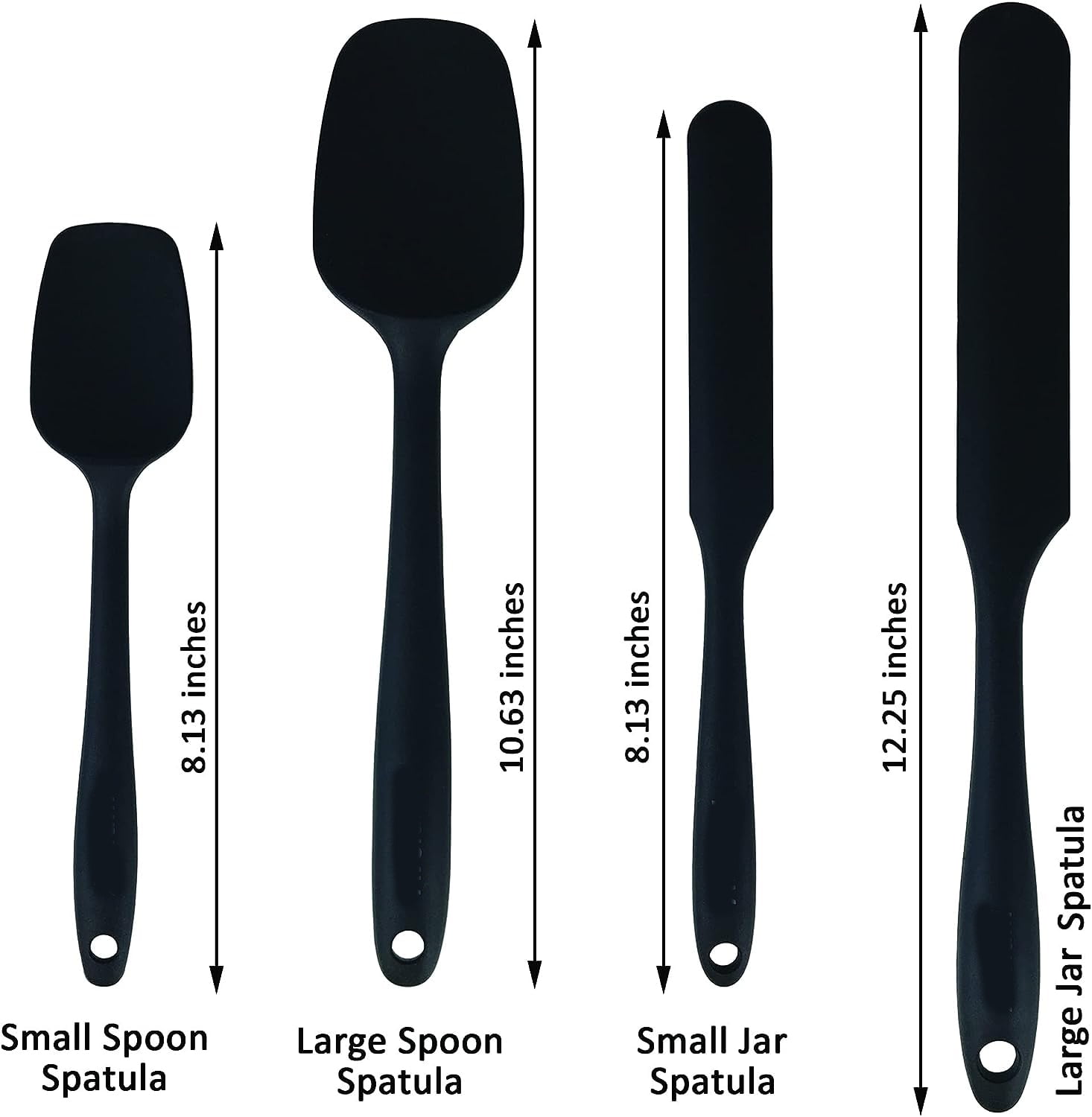 BPC Food Grade Silicone Spatula Set (8 Count)