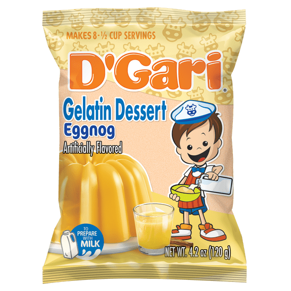 D'Gari Eggnog Gelatin Dessert, 4.2 oz