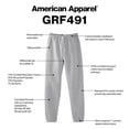 thumbnail image 5 of American Apparel Reflex Fleece Sweatpants, GRF491AA, Blush, Small, 5 of 5