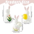 thumbnail image 3 of Easter Bunny Figurine, Resin Wildflower Bunny Decorations for Home Indoor, Spring Rabbit Small Statue Living Room Table Centerpieces Mantel Tiered Tray Shelf Office Desk Top Decor, 3 of 6