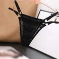 thumbnail image 4 of Lace Tiny Thong Women See-Through Sexy Lingerie Low Waist Briefs Hollow Out G-String Breathable Cotton Crotch Underwear, 4 of 5