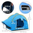 thumbnail image 3 of Outsunny Car Camping Tent with 3 Doors, 2000mm Waterproof, Blue and Orange, 3 of 10
