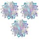thumbnail image 1 of piezas de adornos colgantes navideños, bolas de flores iridiscentes, decoración holográfica de plástico plegable, adorno de brillo arcoíris de techo de lámina transparente para despedida de soltera,, 1 of 8