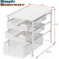thumbnail image 4 of Simple Houseware Stackable 3 Tier Sliding Basket Organizer Drawer, White, 4 of 5