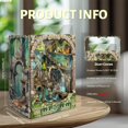 thumbnail image 2 of MOJINO Book Nook Kits for Adults - DIY Miniature House 3D Puzzle Doll house Bookends with Sensor LED Light for Adults and Teens, Bookshelf Insert Decor Gifts for Family, Friends(Lost Ruins), 2 of 5