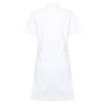 thumbnail image 4 of Kaerm Women's Solid Color Hospital Nurse Scrub Dress Medical Lab Coat Professional Uniform Dress White L, 4 of 7