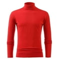 thumbnail image 3 of MQLKF Male Winter Warm High Collar Fashion Thermal Underwear Men Basic Plain T Shirt Blouse Pullover Long Sleeve Top Fashionable Men's Top, 3 of 4