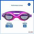 thumbnail image 4 of Dolfino Pro Fashion Youth Swim Goggle - Purple/Pink, 4 of 6