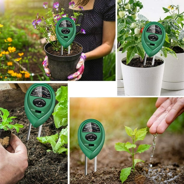 Topcobe 3 In 1 Garden Soil Tester Ph Moisture Meter Plant Water Light Tester For Plants Green Walmart Com Walmart Com