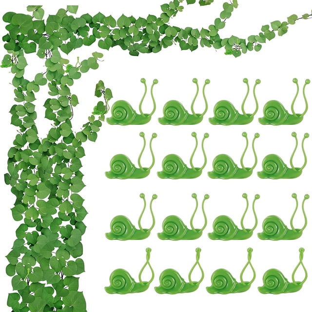 50 PCS Clips de fijación de plantas para plantas trepadoras de pared, Clips de pared de plantas trepadoras invisibles en forma de caracol para soporte de plantas de interior y exterior
