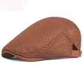 thumbnail image 2 of SikaFu New Fashion Men Women Beret Caps Wholesale Solid Plain Mesh Trucker Caps Summer Breathable Sun Hats for Men Flat Cap, 2 of 6