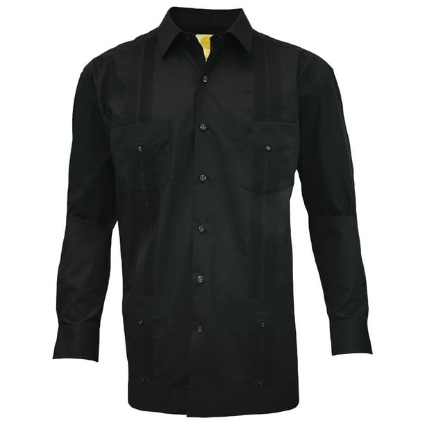 Manchester Guayabera Tallas Extras Negro, XXG Manchester 3620H
